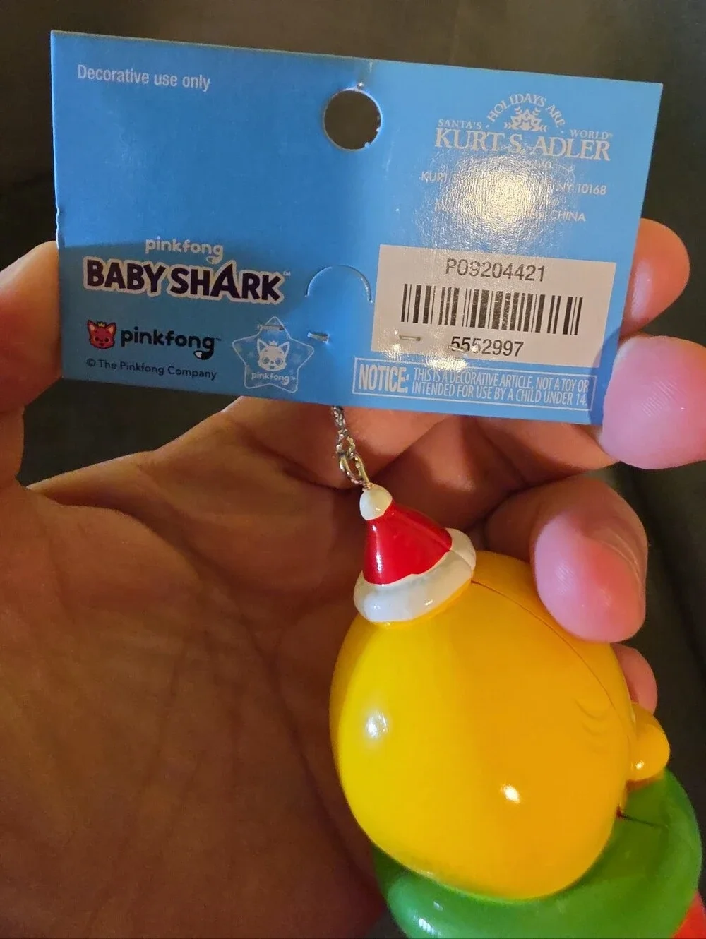NWT Baby Mama Daddy Shark In Stockings Christmas Tree Ornaments Kurt S. Adler